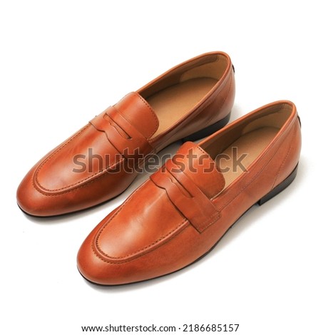 Mens Loafer Shoes, Brown Leather
