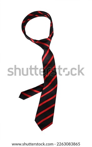 Men's necktie on a white background.