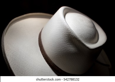 Men's Panama Hat Closeup Details In Ecuador