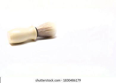 Mens Shaving Brush On White Background