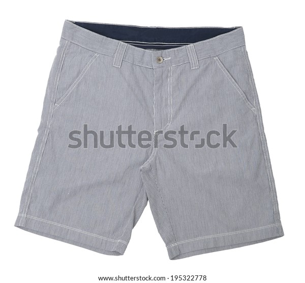 Mens Shorts Isolated On White Background Stock Photo (Edit Now) 195322778