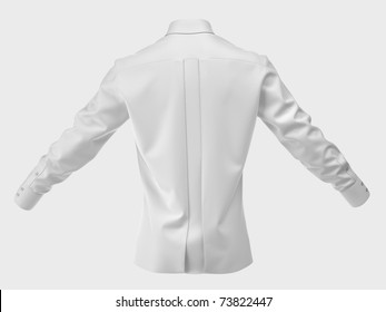 Men's Silk Shirt Isolated On White. Cut Out. Clothing Collection