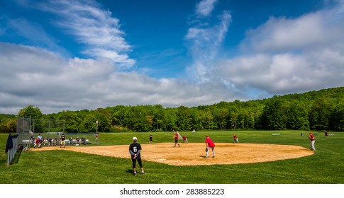 Men's Softball.  Mendham Chester Men's Softball League.  Shot 5/17/15 at the Mendham Township Middle School, Mendham Township, NJ. Phillies in field.