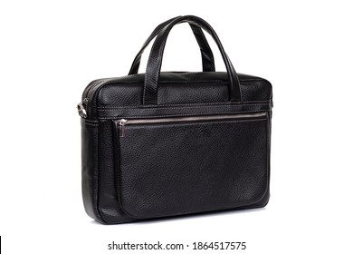 Men's Solid Leather Bag Close Up