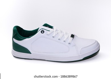 Men's Sports Shoes. White Background. Side View.