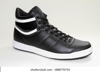 Men's Sports Shoes. White Background. Side View.