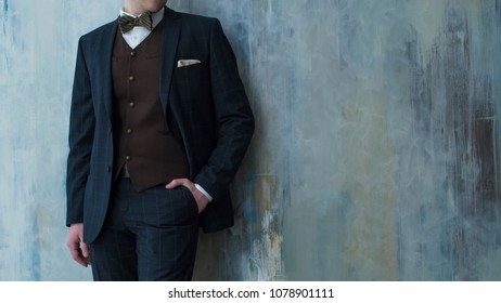 Men's Suit On The Background