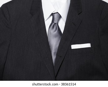 Men's Suit With Pocket Square