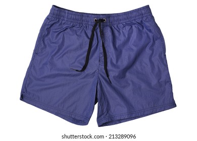 Men's Swim Trunks Isolated On White Background