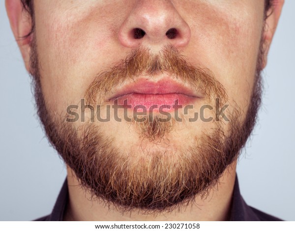 Mens Unkempt Beard Black Red Beard Stock Photo (Edit Now) 230271058