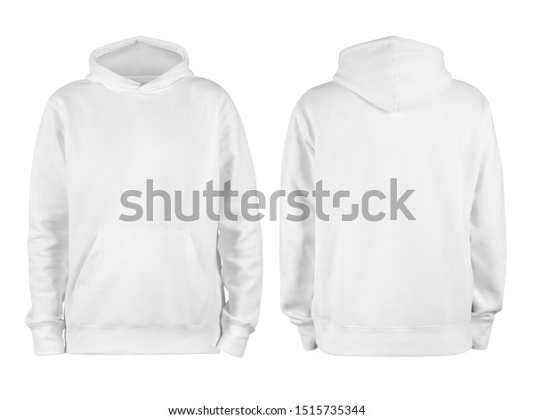 Mens White Blank Hoodie Templatefrom Two Stock Photo (Edit Now) 1515735344
