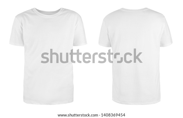 Mens White Blank Tshirt Templatefrom Two Stock Photo (Edit Now) 1408369454