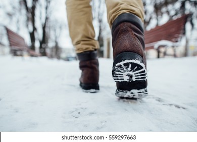 boots in the snow