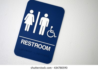 Men's And Women's Restroom Sign