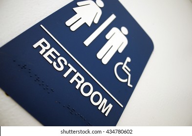 Men's And Women's Restroom Sign