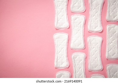 Menstrual pad on a pink background. - Shutterstock ID 2169140091