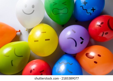 Mental Health Concept Selection Emojis On Stock Photo 2185389077 ...