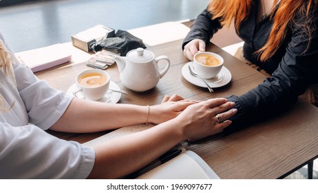 Mental Health, Wellness, Support, Emotional Stress, Therapy Concept. Communication Session Of Woman Psychologist And Client. Psychotherapy Or Talk Therapy