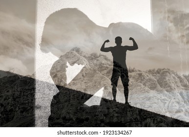 Mental strength, and overcoming life problems. Mental health and strength concept.  - Shutterstock ID 1923134267