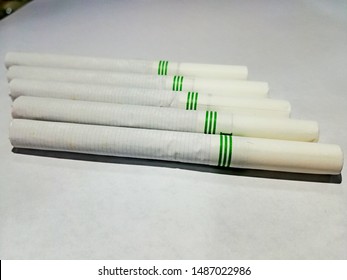 Menthol Cigarettes, White, Green Stripes