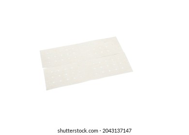 Menthol Plaster Isolated On White Background.