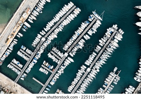 Similar – Foto Bild Luftaufnahme von Luxusyachten und -booten im Hafen am Schwarzen Meer