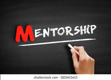 Mentorship Text On Blackboard, Business Concept Background