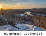 Meramec River at Sunrise from the Cliffs of Castlewood State Park in Missouri