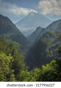 Merapi Mountain View Defocus Lansdcape