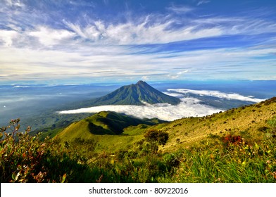 Merapi Volcano On Java Island