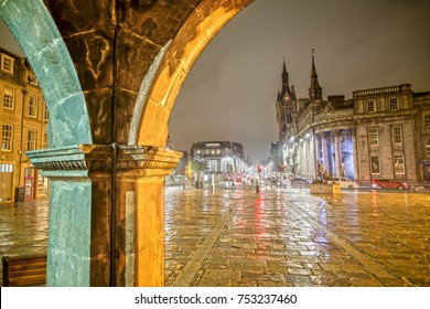 Mercat Cross In Aberdeen At Night