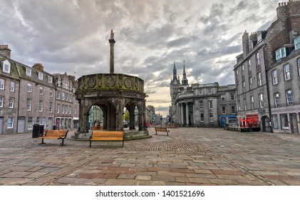 Mercat Cross In Aberdeen, Scotland