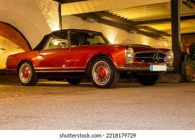 Mercedes Convertible Of The Series W 113 (1963 To 1971) Seefeld (TyrolAustria) On October 18, 2022