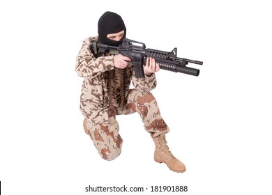 Mercenary With M4 Carbine