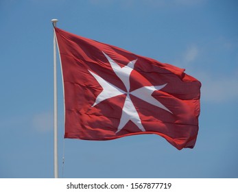 Merchant Flag Of Malta, Civil Ensign, Maltese Cross, Vittoriosa, Malta