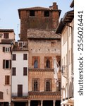 Merchant house, in Italian language Casa del Mercante, built in 1455. Example of gothic and renaissance architecture.