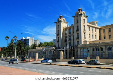 Mercosur Parliament Building Along The Bank Of Rio De La Plata In Montevideo, Uruguay. Mercosur Is A Sub-regional Trade Bloc.