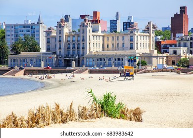 Mercosur Parliament Building Along The Bank Of Rio De La Plata In Montevideo, Uruguay. Mercosur Is A Sub-regional Trade Bloc.