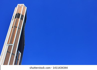 Mercury City Tower Isolated In Blue Sky Background In Moscow, Russia On May 2019 