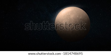 Mercury in the space. Mercury planet for wallpaper. Elements of this image furnished by NASA