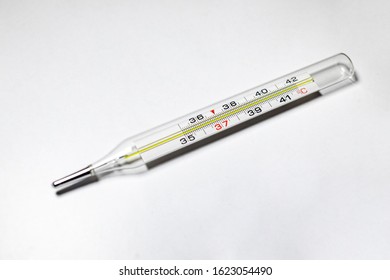 Mercury Thermometer Measuring Human Body Temperature Stock Photo ...