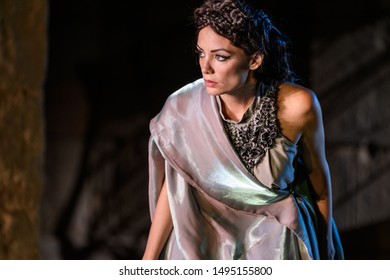 Merida, Spain - July 30, 2019: 65th Edition Of The International Festival Of Classical Theatre In Merida. Play 