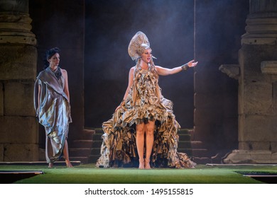 Merida, Spain - July 30, 2019: 65th Edition Of The International Festival Of Classical Theatre In Merida. Play 