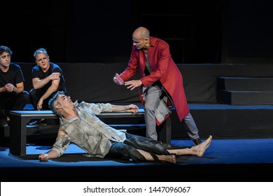 Merida, Spain - July 9, 2019: 65th Edition Of The International Festival Of Classical Theatre In Merida. Play 