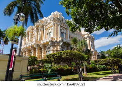 MERIDA-YUCATAN-MEXICO-NOVEMBER-2019: View Of The Canton Palace Which Was In Charge Of The Italian Architect Enrico Deserti Who Also Directed, At The Same Time. 