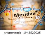 Meriden. Connecticut. USA on a geography map