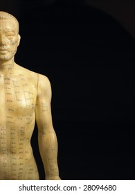 Meridian Lines On An Acupuncture Figurine