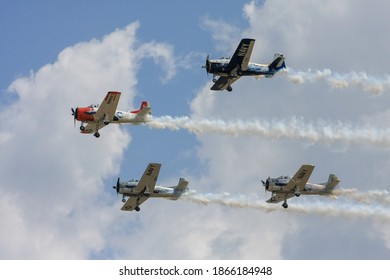 Meridian, MS, United States - Circa 2011. 4 Plane Formation At Airshow