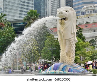 Singapore February 4 2019 Merlion Statue Stock Photo (Edit Now) 1374800537