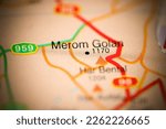 Merom Golan on a geographical map of Israel